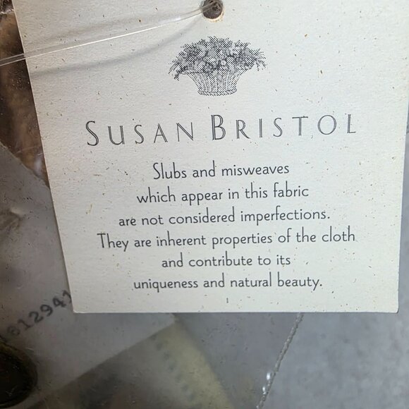 Susan Bristol Sleeveless Tweed Button Front Vest Large Tan Cotton Pockets - Picture 6 of 8